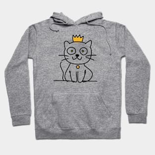 Doodle Cat With Crown Hoodie